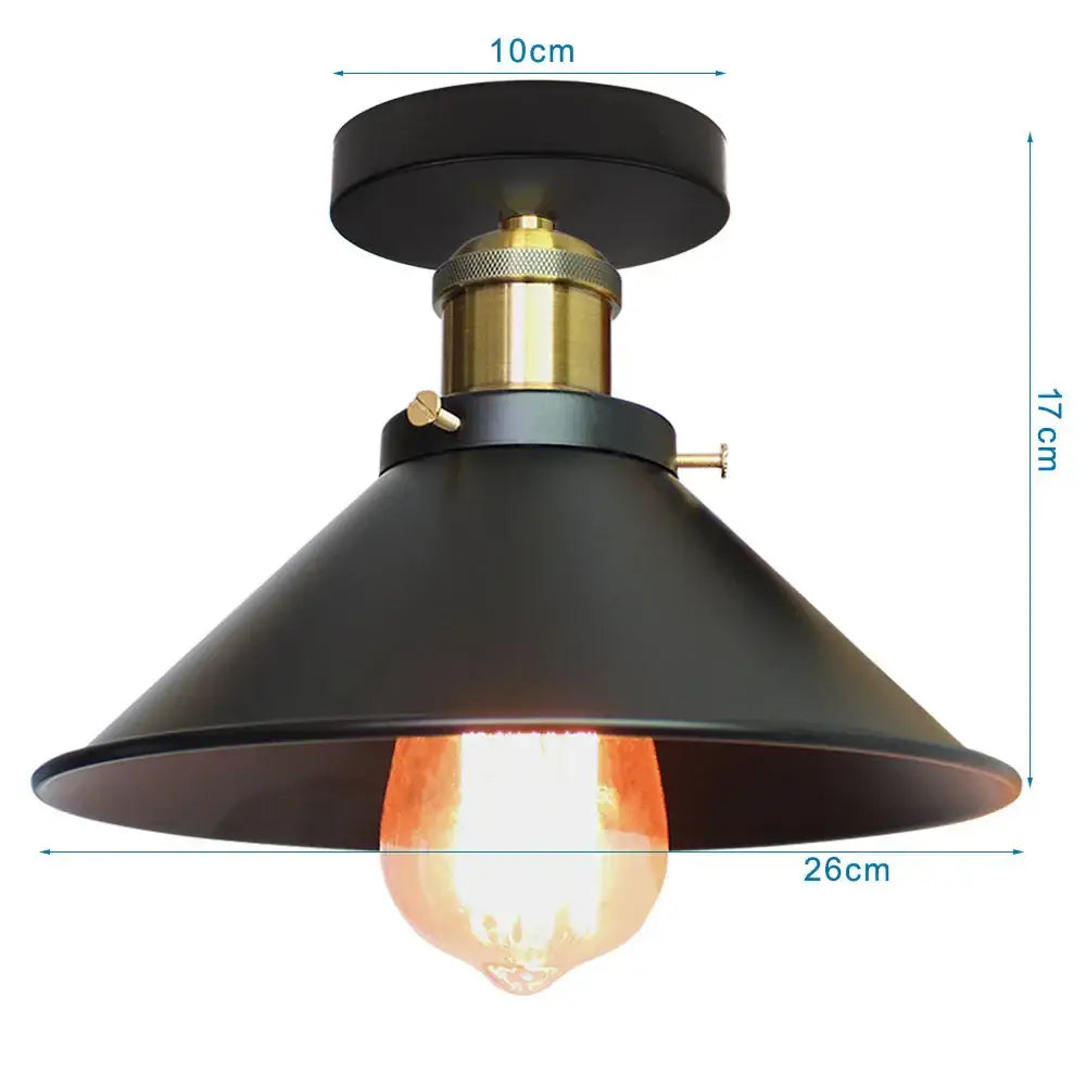 Modern retro black iron cage ceiling light with brass accent and edison bulb for kitchen lighting decorbites iron cage ceiling