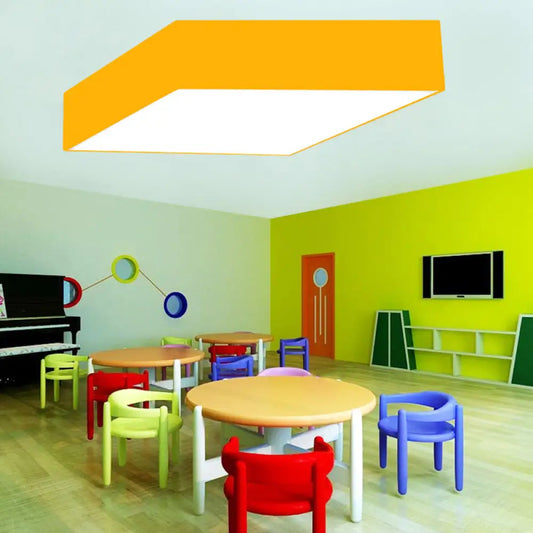 DecorBites™ DecorBites™ Modern Rhombus LED Ceiling Light for Kindergarten in Multiple Colors - Black, White, Red, Yellow, Green
