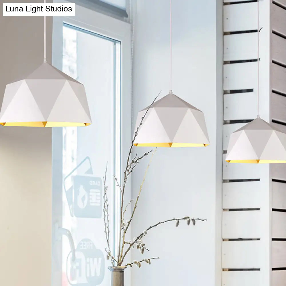 Modern Rhombus Metal Suspension Lamp - Loft Style Pendant Light Fixture for Living Room