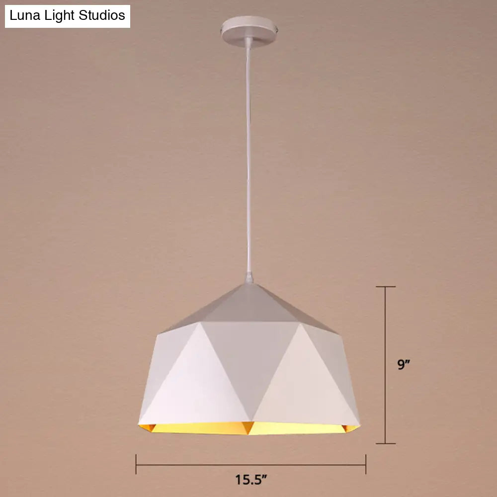 Modern Rhombus Metal Suspension Lamp - Loft Style Pendant Light Fixture for Living Room