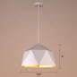 Modern Rhombus Metal Suspension Lamp - Loft Style Pendant Light Fixture for Living Room