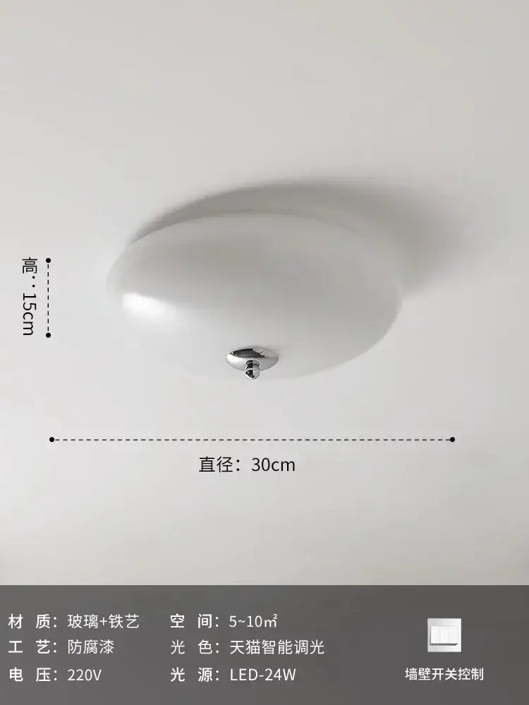 Modern ribbed cream glass round ceiling lights with frosted dome and chrome base ideal for bedroom lighting decorbites cream glass