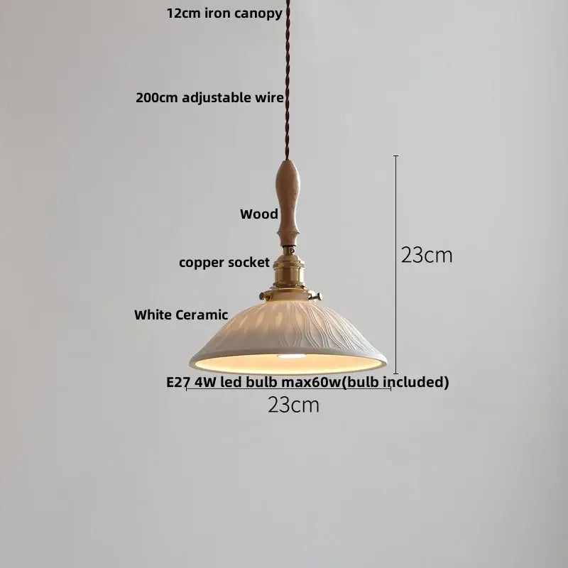 Modern ribbed glass ceramic led pendant lamp with white textured ceramic shade and brass finish for dining room decorbites ceramic led