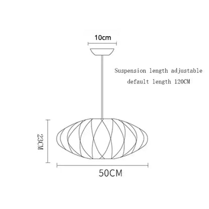 Modern ribbed white elegant silk designer pendant lamp with adjustable suspension and sleek woven wireframe decorbites elegant silk
