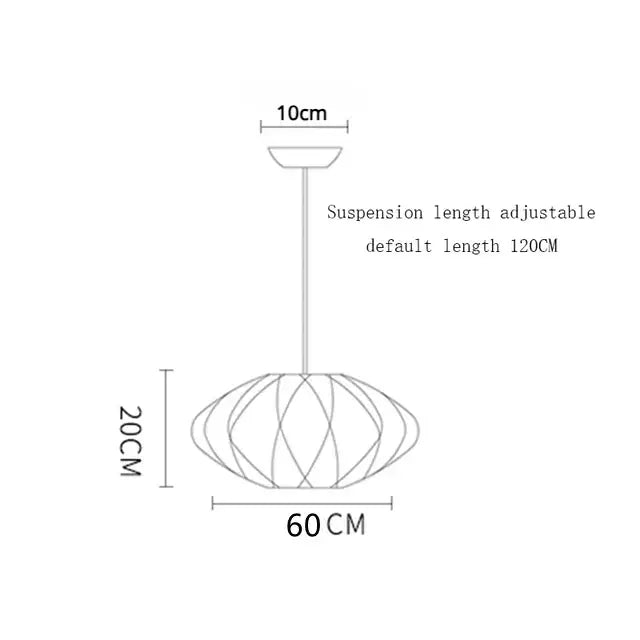 Modern ribbed white elegant silk designer pendant lamp with adjustable suspension and woven wire oval shade decorbites elegant silk