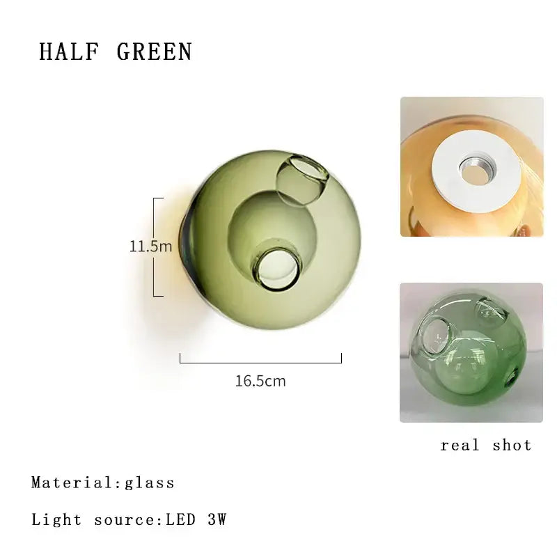 A sleek olive-green translucent glass cotton round pendant light with integrated led bulb for modern decorbites decor
