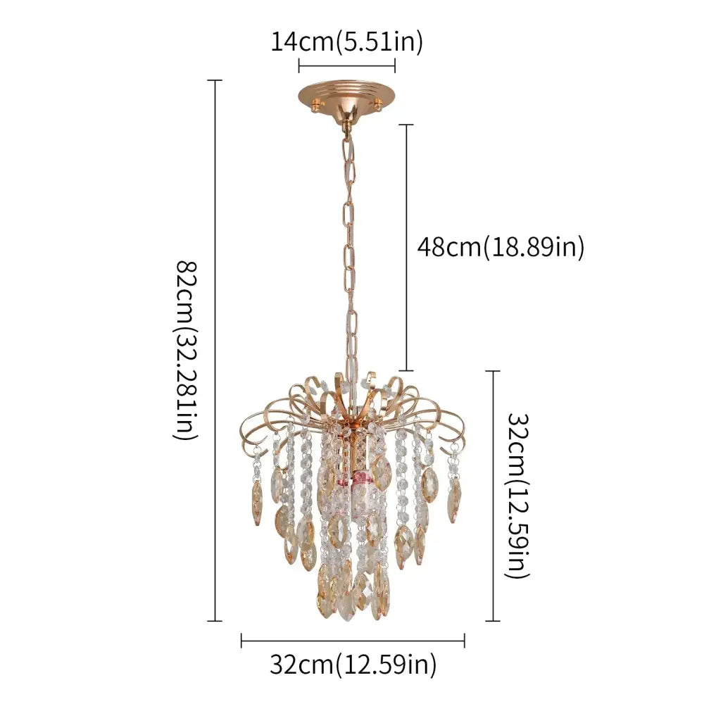 Modern rose gold pendant light with cascading amber and clear crystal droplets decorbites crystal led pendant