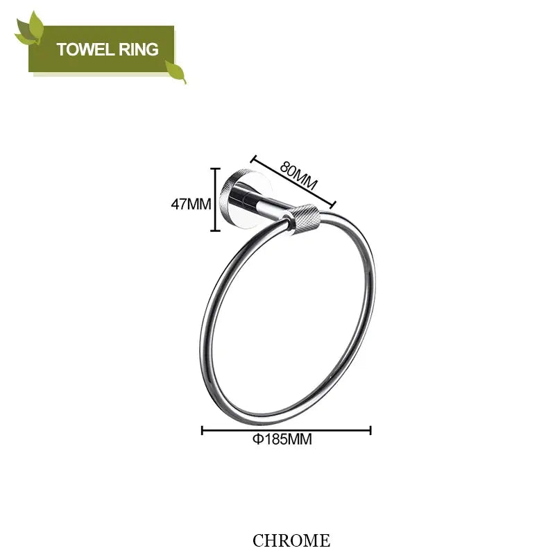 Modern rose gold and brushed gold stainless steel towel ring with chrome finish and textured mounting base decorbites bathroom accessories