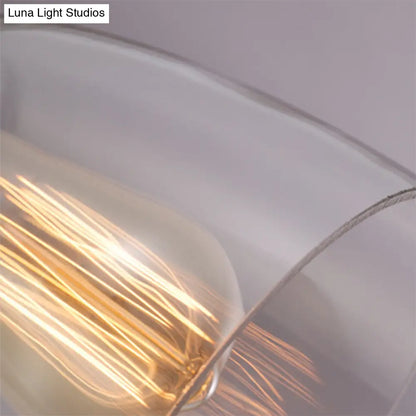 Modern Rose Gold Cone Pendant Light with Clear Glass Shades - 3-Light Dining Room Hanging Lamp