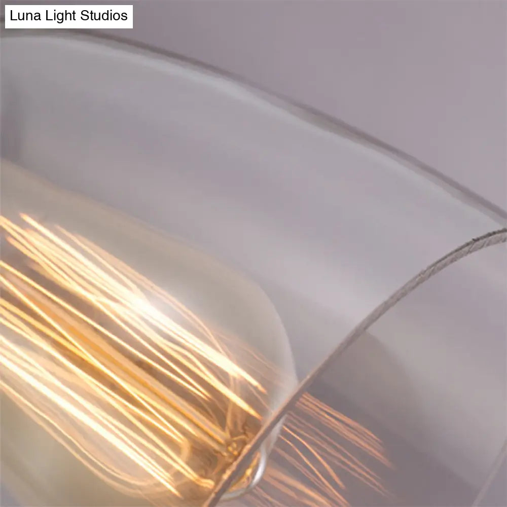 Modern Rose Gold Cone Pendant Light with Clear Glass Shades - 3-Light Dining Room Hanging Lamp