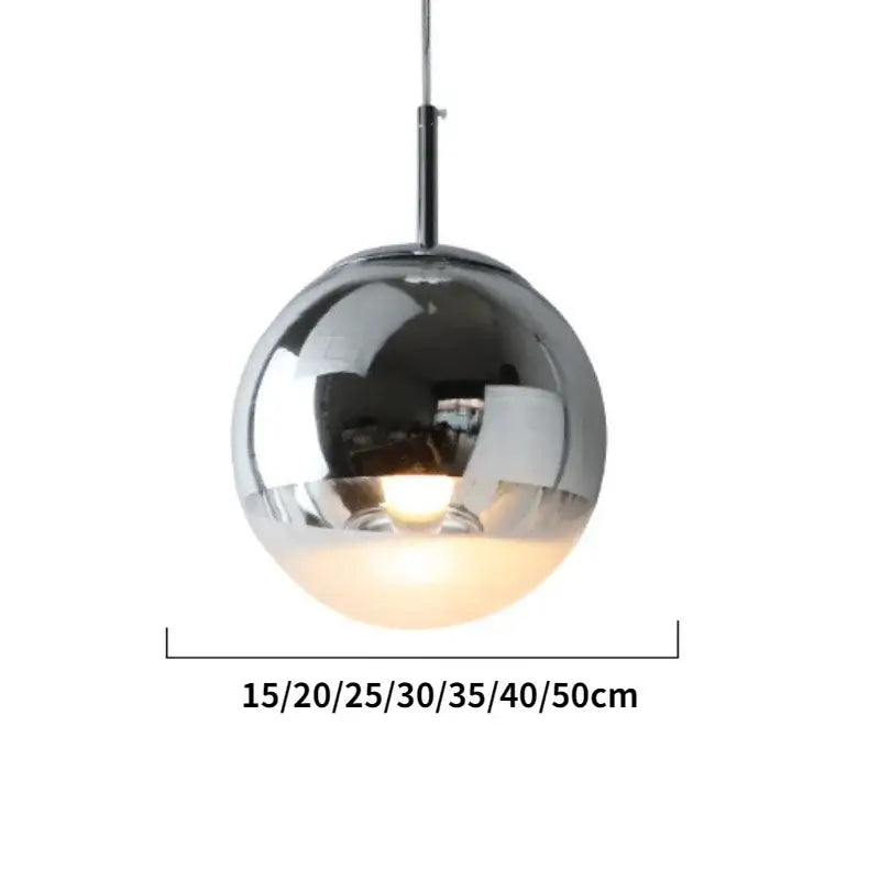 Modern rose gold and frosted glass ball pendant light with chrome finish and reflective glass globe bulb decorbites glass ball