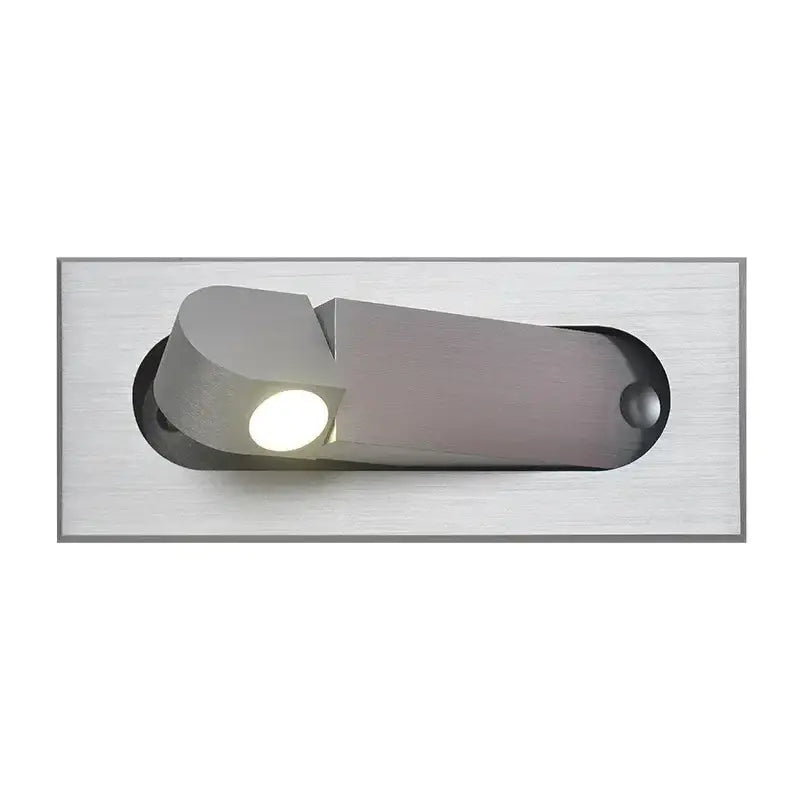 Modern rose gold and brushed stainless steel led wall lamp with recessed design and integrated led bulb for bedroom reading