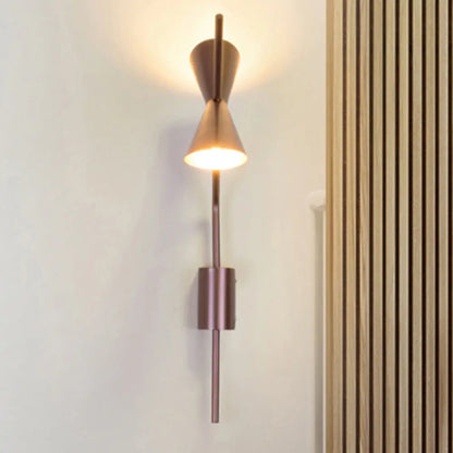 DecorBites™ DecorBites™ Modern Rose Gold Wall Sconce - Small Horn Shape Wall Light for Boutique Stairway
