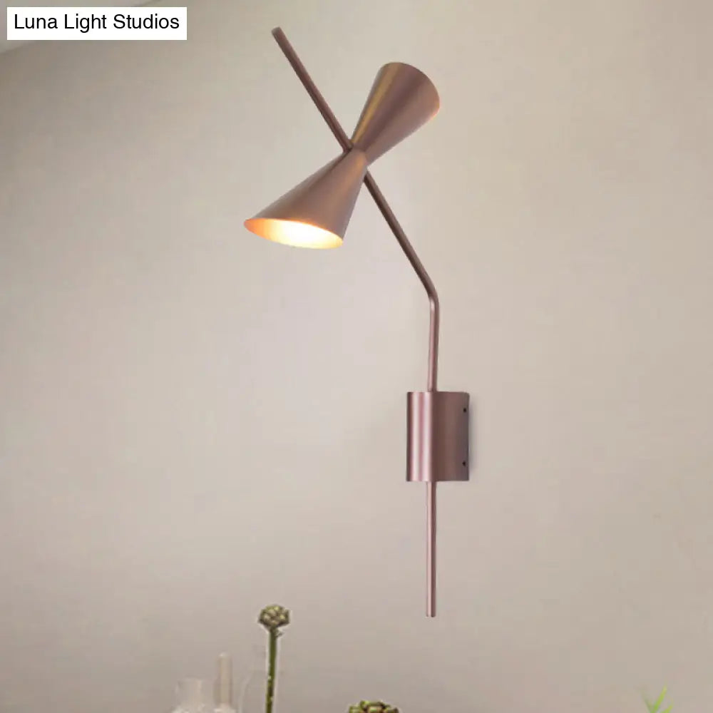 DecorBites™ DecorBites™ Modern Rose Gold Wall Sconce - Small Horn Shape Wall Light for Boutique Stairway
