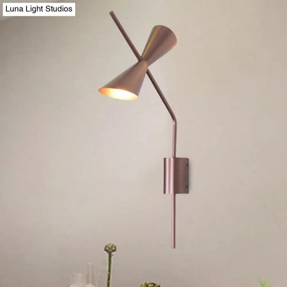 DecorBites™ DecorBites™ Modern Rose Gold Wall Sconce - Small Horn Shape Wall Light for Boutique Stairway