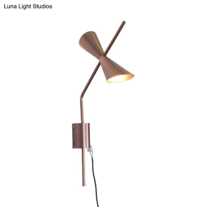 DecorBites™ DecorBites™ Modern Rose Gold Wall Sconce - Small Horn Shape Wall Light for Boutique Stairway