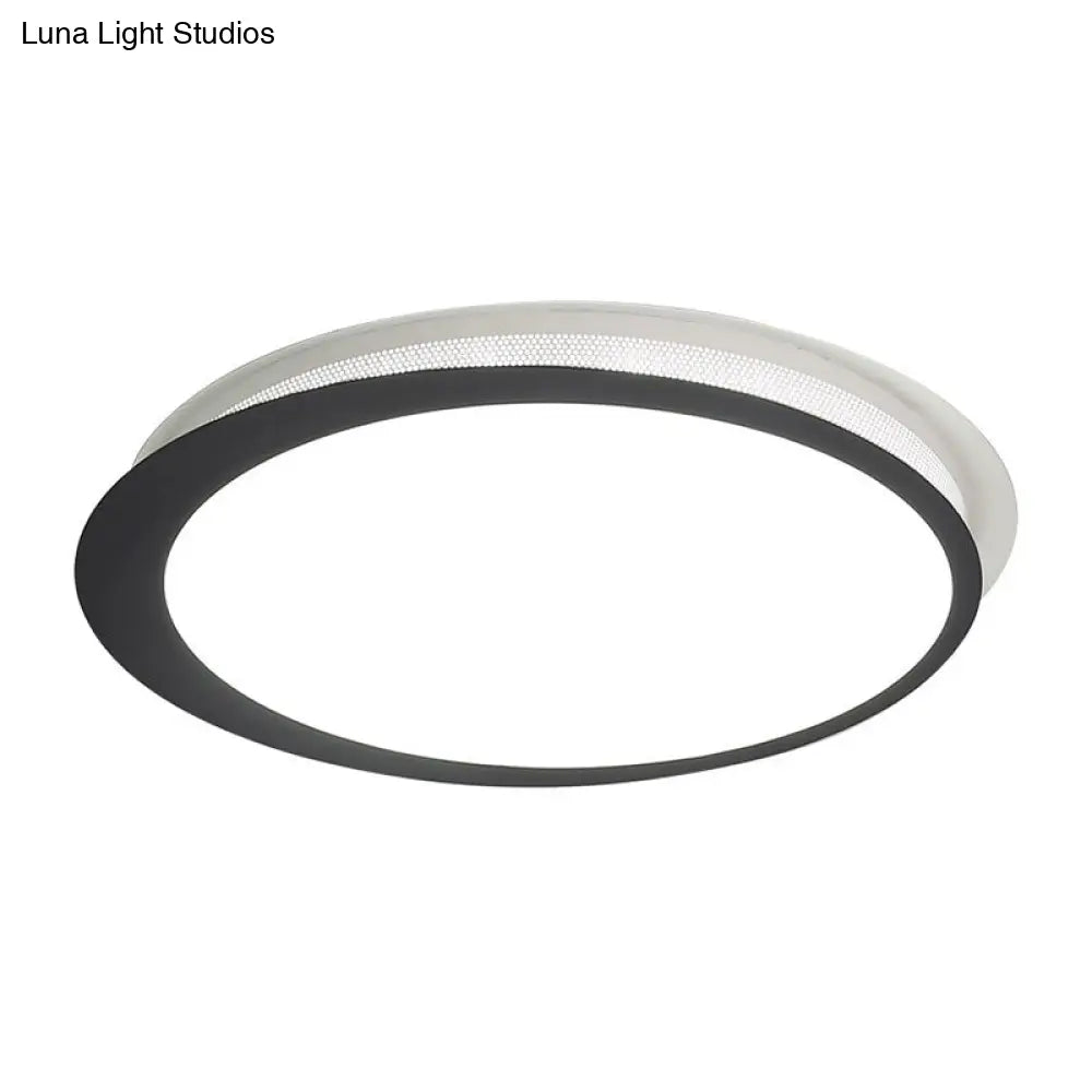 DecorBites™ DecorBites™ Modern Round Black LED Flush Ceiling Light Fixture for Bedroom