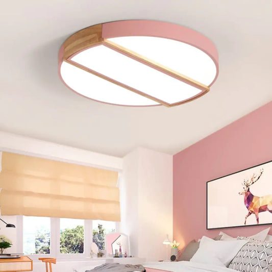 DecorBites™ DecorBites™ Modern Round LED Flush Mount Light in Macaron-Inspired Colors for Living Room Ceiling