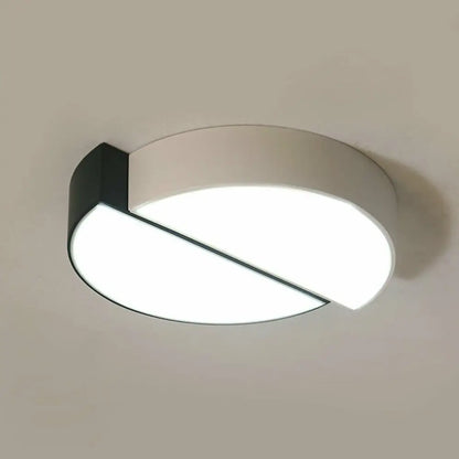 DecorBites™ DecorBites™ Modern Round LED Flush Mount Lighting with Minimalist Black and White Acrylic Design
