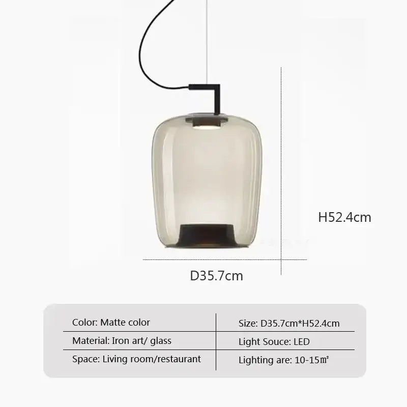 Modern sage green brokis glass pendant lamp with matte finish iron art fixture and led lighting for dining room decorbites brokis glass
