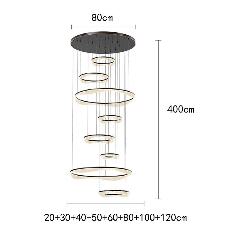 Modern Sculptural Ring Pendant Light Chandelier - Decorbites