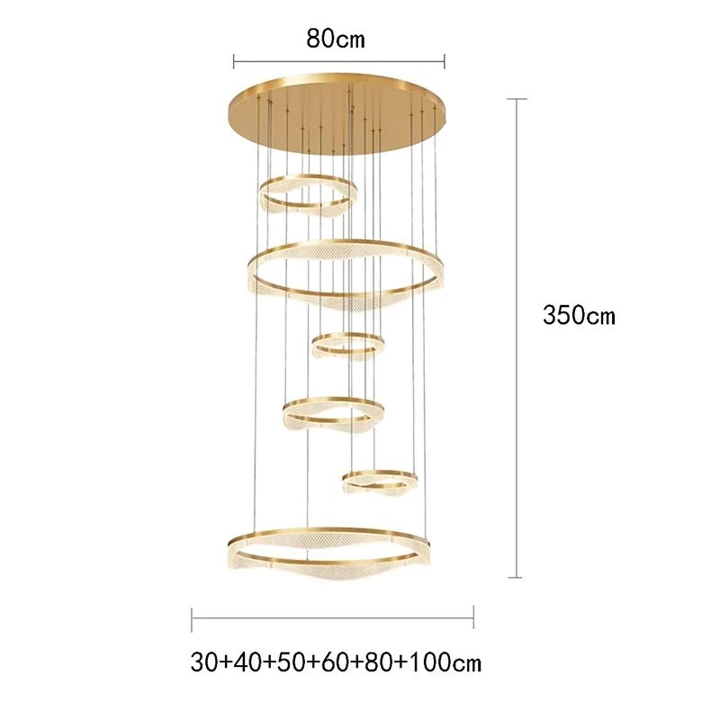 Modern Sculptural Ring Pendant Light Chandelier - Decorbites