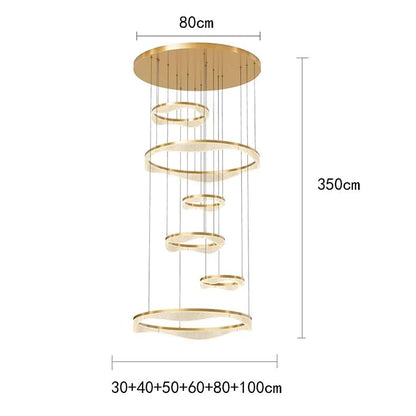 Modern Sculptural Ring Pendant Light Chandelier - Decorbites