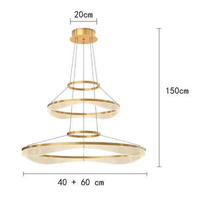 Modern Sculptural Ring Pendant Light Chandelier - Decorbites