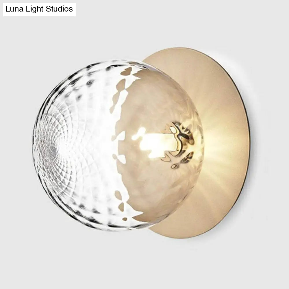 DecorBites™ DecorBites™ Modern Semi Flush Mount Ceiling Lamp with Ball Glass Shade - 1 Bulb Aisle Lighting