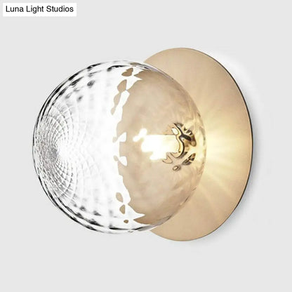 DecorBites™ DecorBites™ Modern Semi Flush Mount Ceiling Lamp with Ball Glass Shade - 1 Bulb Aisle Lighting