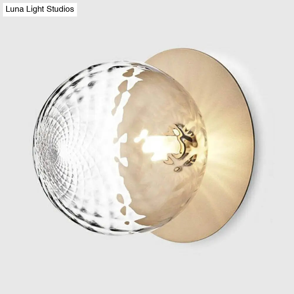 DecorBites™ DecorBites™ Modern Semi Flush Mount Ceiling Lamp with Ball Glass Shade - 1 Bulb Aisle Lighting