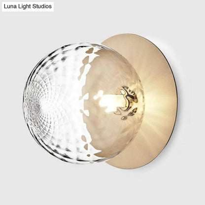 DecorBites™ DecorBites™ Modern Semi Flush Mount Ceiling Lamp with Ball Glass Shade - 1 Bulb Aisle Lighting
