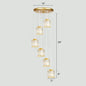 Modern Shaded Glass Multi-Light Pendant for Living Room Ceiling