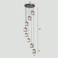 Modern Shaded Glass Multi-Light Pendant for Living Room Ceiling