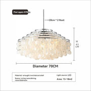 Modern Shell Pendant Chandelier in Gold or Chrome - Decorbites