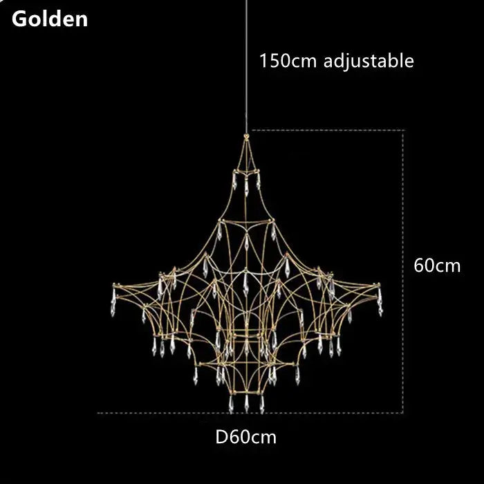 Modern silver and golden lustre crystal chandelier with intricate geometric design and dangling crystal accents for living room decorbites golden lustre