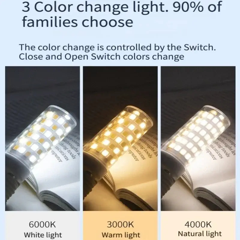 A sleek cylindrical led bulb with clear glass and multi-color leds for decorbites crystal pendant chandelier lighting