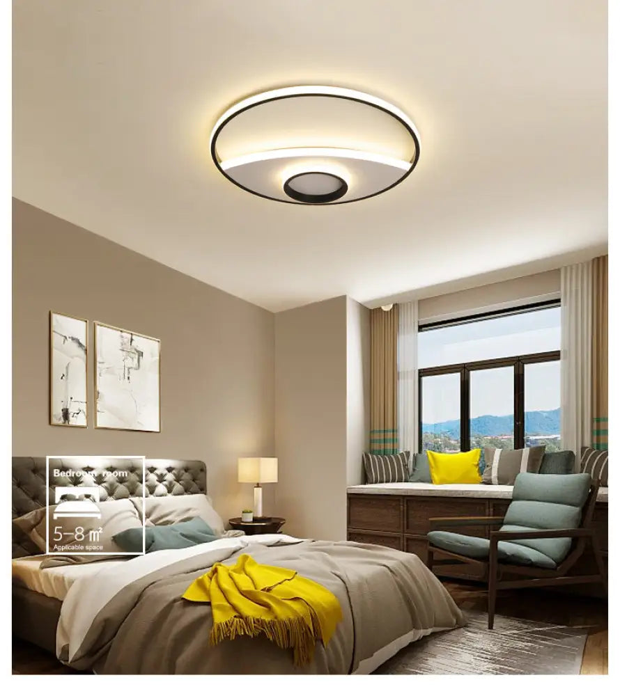 DecorBites™ DecorBites™ Modern Silver Circle Ceiling Fixture: Acrylic Flushmount Lights in Warm/White – 16"/19.5"/23.5