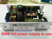 Modern silver metal 500w power supply unit with black capacitors and copper windings for follow spot light stage lighting