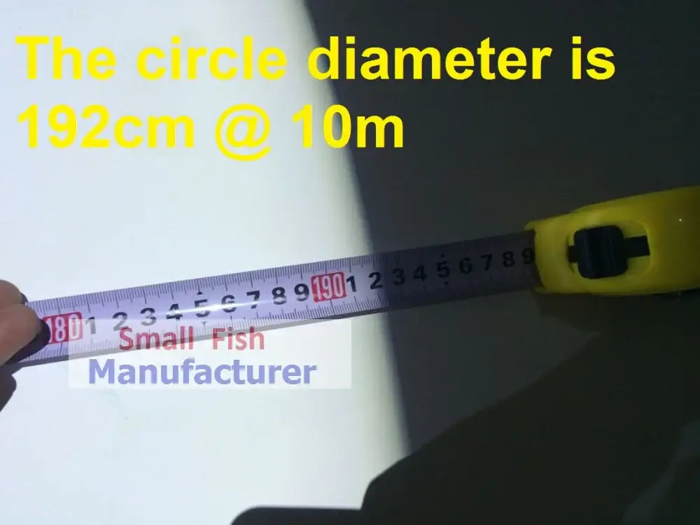 Yellow tape measure with black markings and metallic ruler blade used for precise measurements in modern silver metal 300w led follow spot light
