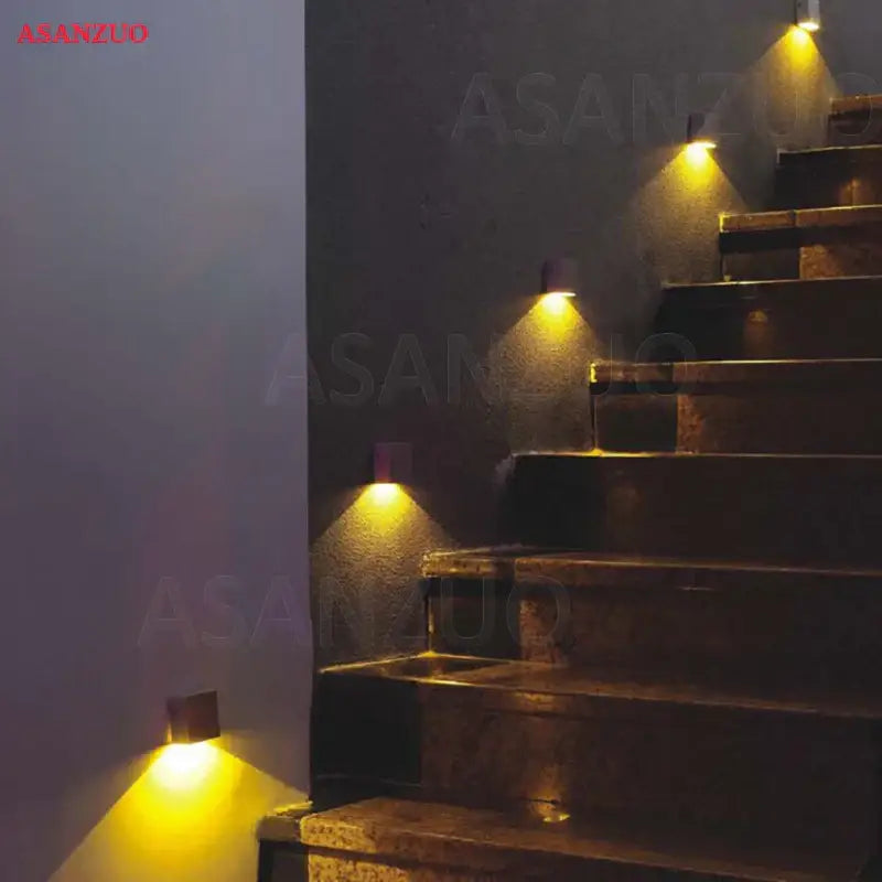 Modern silver square wall lamp with warm yellow led square wall light and sleek design for living room use