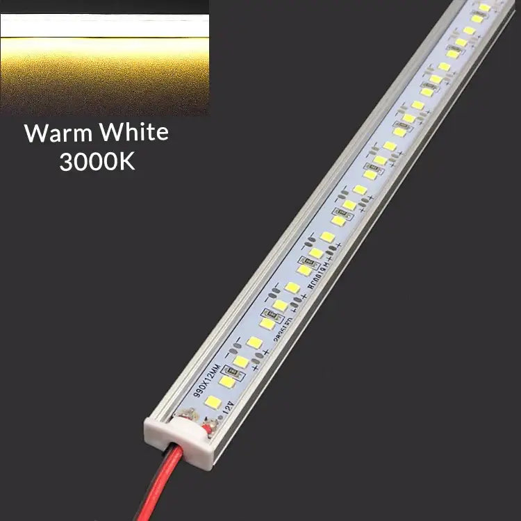 Modern silver u-shape led bar strip light with warm white 3000k leds and silver aluminum casing for kitchen under cabinet use