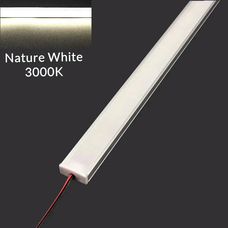 Modern silver u-shape led bar strip light with nature white 3000k led bar and frosted diffuser for kitchen use