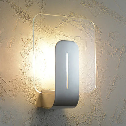 DecorBites™ DecorBites™ Modern Silver Wall Mounted Sconce Light for Bathroom with Clear Glass Shade