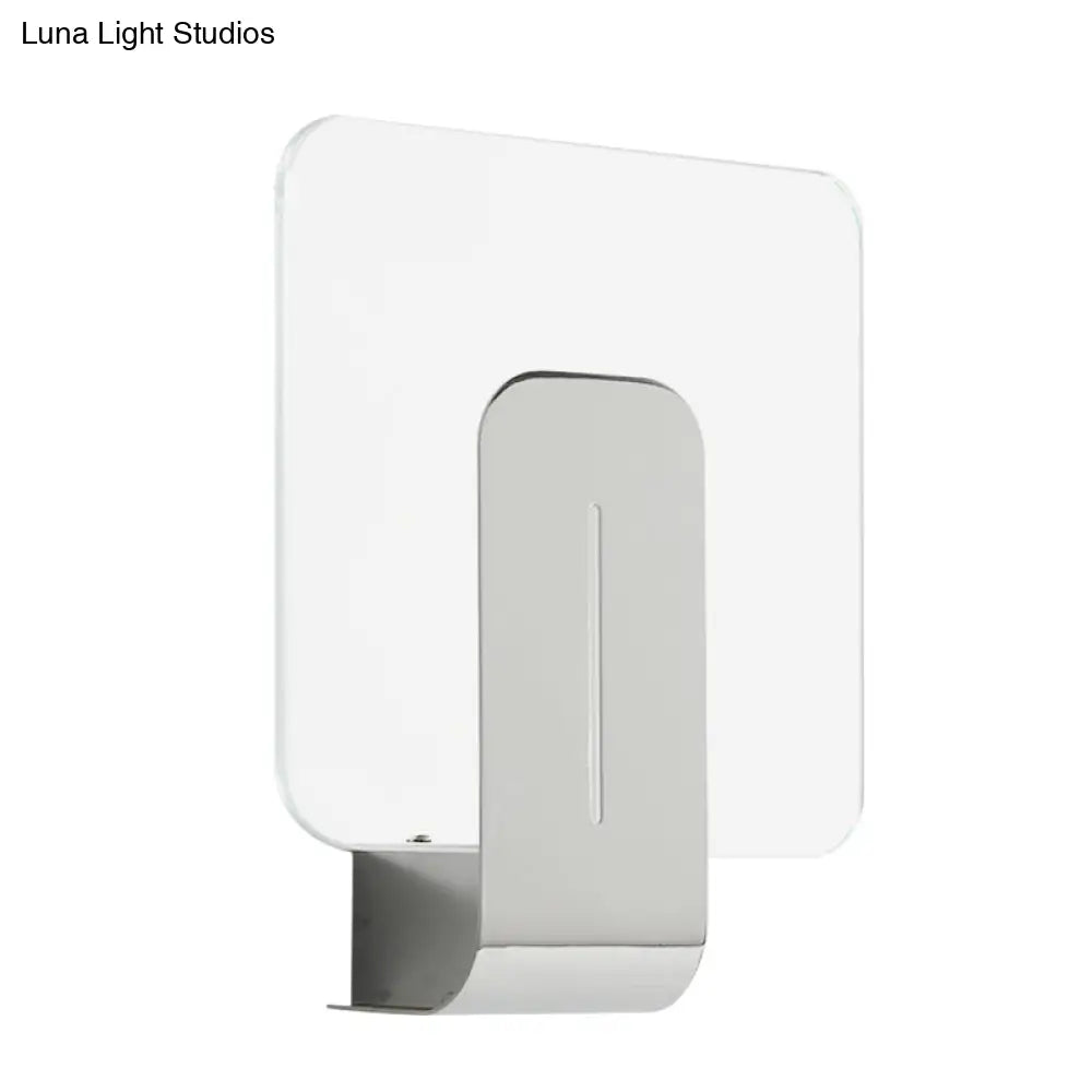 DecorBites™ DecorBites™ Modern Silver Wall Mounted Sconce Light for Bathroom with Clear Glass Shade