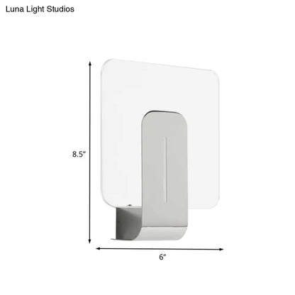 DecorBites™ DecorBites™ Modern Silver Wall Mounted Sconce Light for Bathroom with Clear Glass Shade
