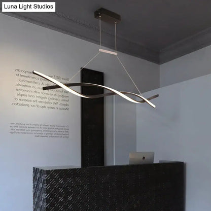 Modern silver and white art deco led pendant light with sleek metallic finish for kitchen island 110v-120v 220v-240v