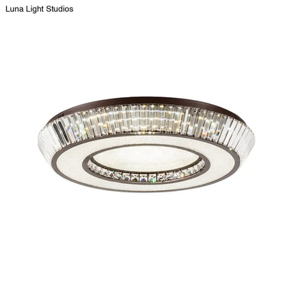 DecorBites™ DecorBites™ Modern Simple Crystal Block LED Coffee Flush Mount Lighting for Living Room