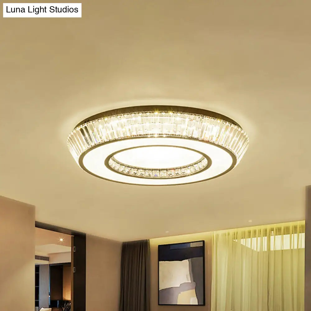 DecorBites™ DecorBites™ Modern Simple Crystal Block LED Coffee Flush Mount Lighting for Living Room