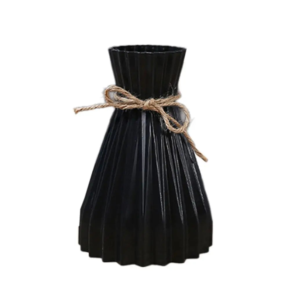 Modern Simple Flower Vase for Dry Flowers - black - Vase